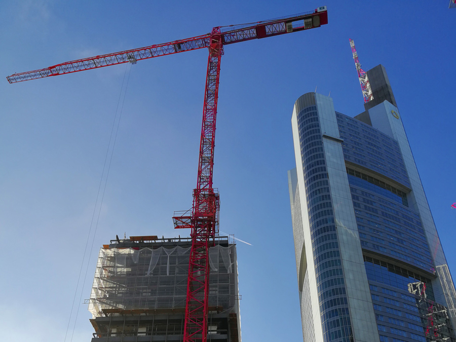 Foto von unserem WT 420 e.tronic beim Rückbau der Deutsche Bank IBCF in Frankfurt